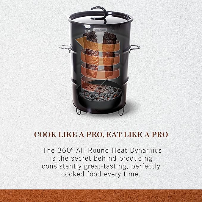 Pit Barrel Cooker 14 in. Pit Barrel Junior Charcoal Smoker Package Black PKG1001J