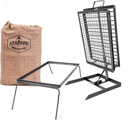 Heavy duty Iron Cross Argentinian asador grill Made in Argentina - Premium Argentine Grill - Parrilla Asado - Fully disassembled (Only Grill)