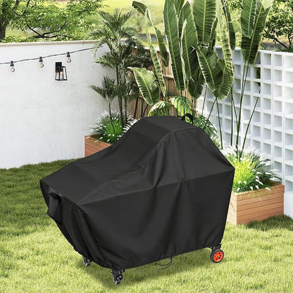 Grill Cart Cover 46x30x33in 600D Waterproof Black