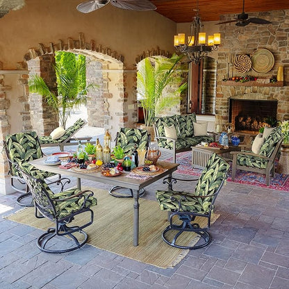 Arden Outdoor Patio Dining Chair Cushion, 20x44, Rain-Proof Seat Pad, Fade-Resistant Outdoor Cushion Onyx Cebu