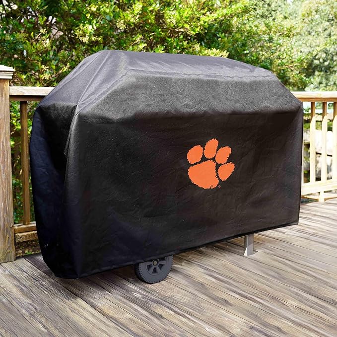 FANMATS 41199 Clemson Rectangular Grill Cover - Fits 3 and 4 Burner Grills - 68in x 21in x 35in