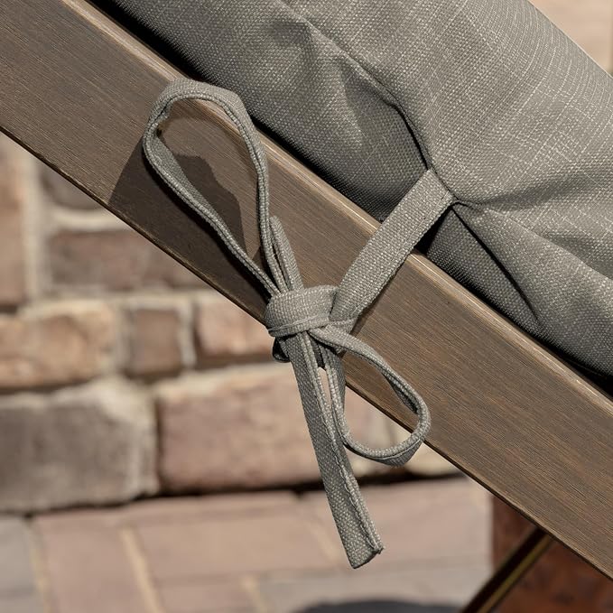 Arden Outdoor Tufted Chaise Cushion, earthFIBER, 22x76, Taupe | Plush Comfort, Modern Tuft, Lounge Cushion, Rain-Proof, Fade Resistant, Cushion for Chaise Lounger, Mold and Mildew Resistant