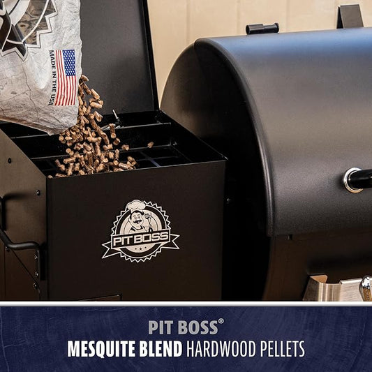 Pit Boss 100% All Natural BBQ Hardwood Pellets for Cooking, Grilling, and Smoking | 15 lbs. Wood Pellets for Pellet Grills and BBQ Smokers | Mesquite Blend