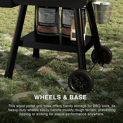 Electric Wood Pellet Grill, 456 SQ.IN Cook Area Pellets Grill, 16LBS Hopper Pellet Smoker Grill, 500 Degree Max Temperature&Auto Feed, 8 in 1 BBQ Grill Outdoor with Meat Probe, Grease Bucket