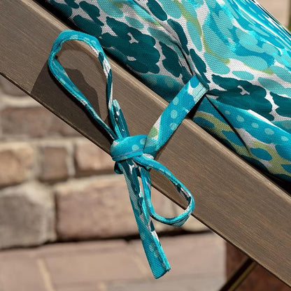 Arden Outdoor Tufted Chaise Cushion, 22x76, Teal Ariel | Plush Comfort, Modern Tuft, Lounge Cushion, Rain-Proof, Fade Resistant, Mold and Mildew Resistant