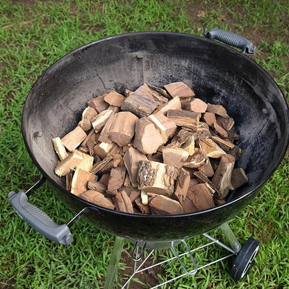 Steven Raichlen All Natural Cherry Wood Chunks for Smoking Meat - 840 Cu. In. Box, Approx 10 Lbs - Kiln Dried Large Cut BBQ Wood Chips for Smoker - Gift for Grilling - Holiday Party Cookout Essential