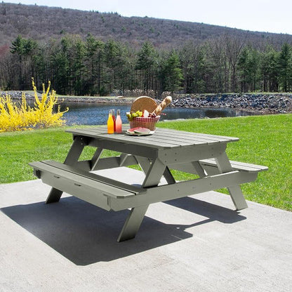 Highwood Hometown Picnic Table, 6 Foot, Eucalyptus