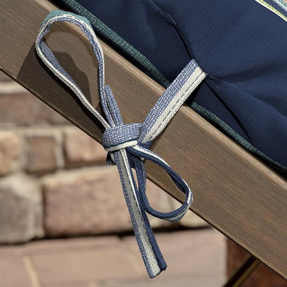 Arden Outdoor Chaise Cushion, 22x77, Blue Stripe | Lounge Cushion, Rain-Proof, Fade Resistant, Mold and Mildew Resistant