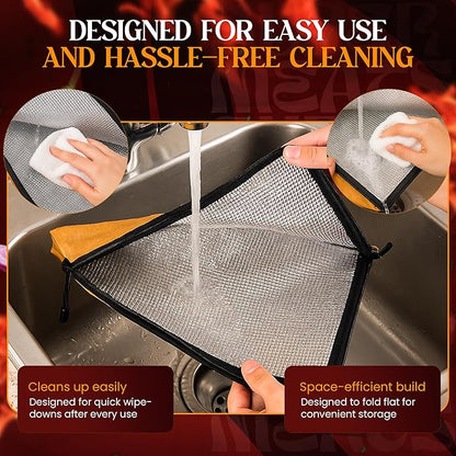 Portable Insulated BBQ Blanket for Resting Meat with Wide Mouth & Zipper – Multi-Layer Leakproof BBQ Resting Bag for Smoking, Grilling, Pulled Pork Shoulders, Steaks, Briskets, Beef, Turkey
