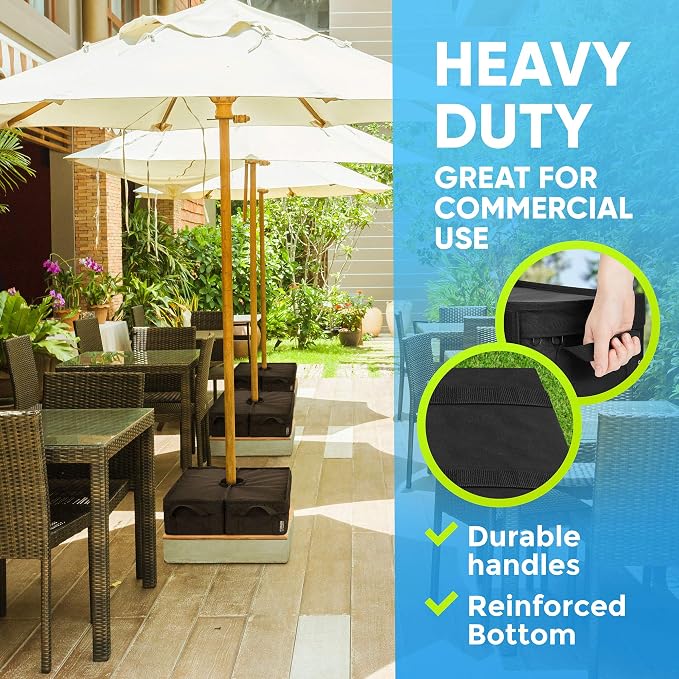 Rhino BaseMate 18" Umbrella Base Weight – Fits Offset, Cantilever & Outdoor Patio Umbrellas – Detachable Design – Black – Easy Setup