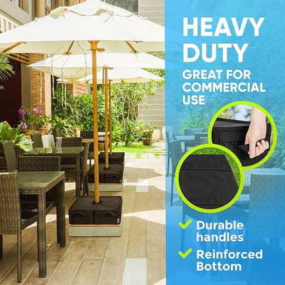 Rhino BaseMate 18" Umbrella Base Weight – Fits Offset, Cantilever & Outdoor Patio Umbrellas – Detachable Design – Black – Easy Setup