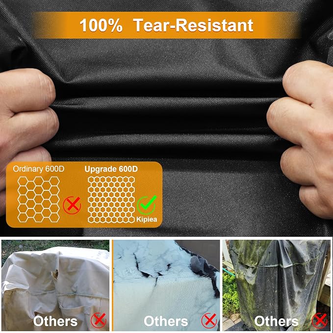 600D Pellet Grill Cover for Pit Boss Lockhart, Waterproof BBQ Smoker Cover, UV Resistant, No Tear, No Fading