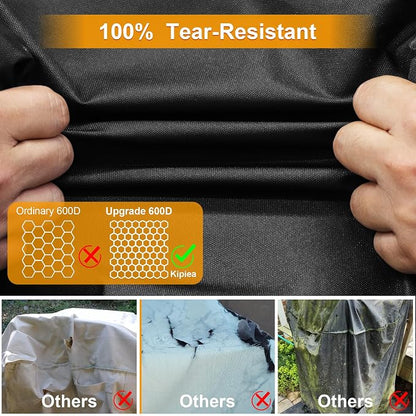600D Pellet Grill Cover for Pit Boss Lockhart, Waterproof BBQ Smoker Cover, UV Resistant, No Tear, No Fading