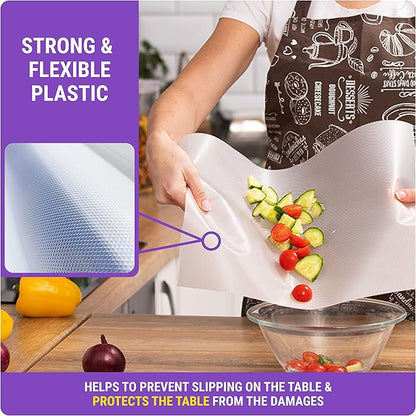 Disposable Plastic Cutting Board Sheets for BBQ & Camping - Large Flexible Chopping Boards - Cutting Mats for Kitchen and Outdoor 32'