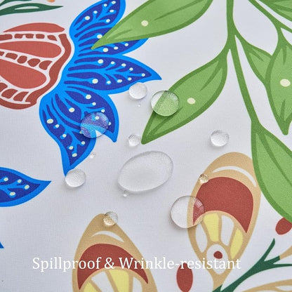 Outdoor Tablecloth with Umbrella Hole and Zipper 60x84 Inch Rectangle Paisley Table Cloth, Spillproof Wrinkler-Free Patio Table Cover for Spring Summer Backyard Party BBQ Decor