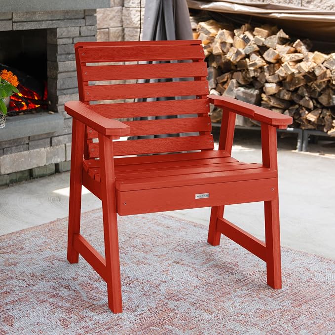 highwood Weatherly 4-Piece Garden Conversation Set, Rustic Red