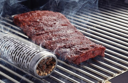 A-MAZE-N AMNTS12 Oval Pellet Tube Smoker, Hot or Cold Smoking, 12 Inch, Stainless