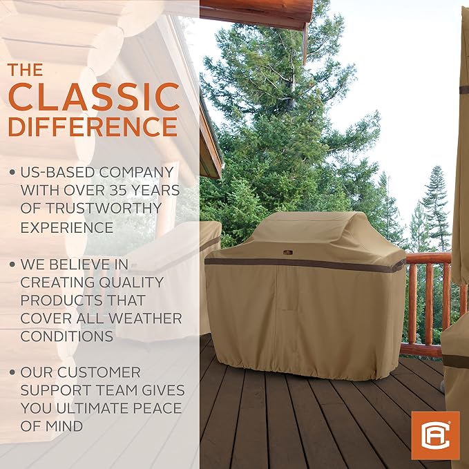 Classic Accessories Hickory Water-Resistant 64 Inch BBQ Grill Cover