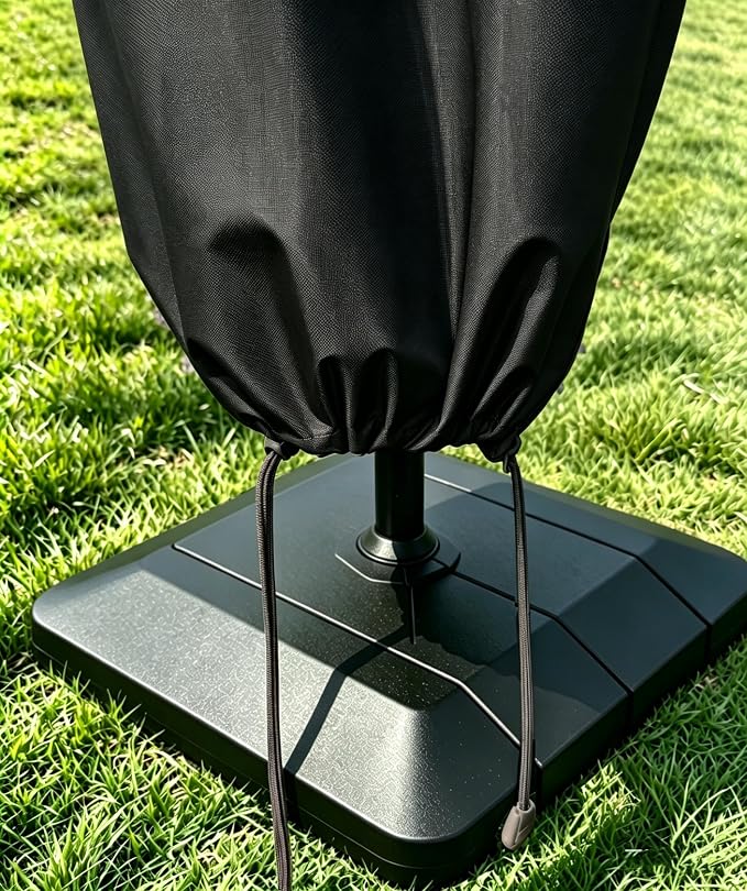 Patio Umbrella Cover for 12FT to 14FT Offset Umbrella, Water Resistant, Curved Cantilever and Straight Pole Parasol Outdoor Umbrellas Cover with Zipper and Rod