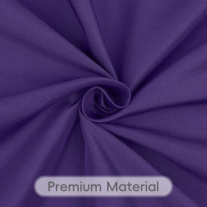 8 Pack Purple Round Tablecloth 90 Inch | For 3Ft-5Ft Round Table, Wrinkle Resistant Table Cloth, Washable Polyester Fabric, For Wedding Party Banquet Buffet Camping