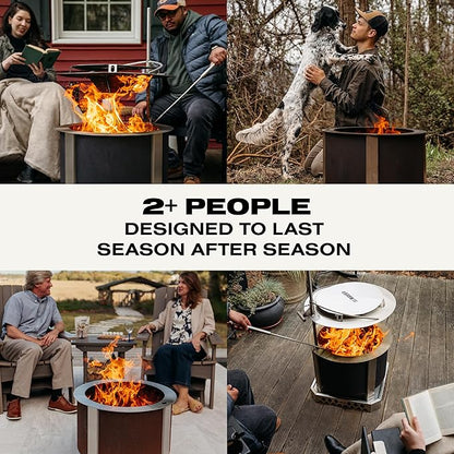 Breeo Smokeless Fire Pit (X Series 19, Corten Steel) | 22.1 inch Smokeless Fire Pit for Outside | 47 Pounds | Ideal for Families | Compatible with Wide Range of Breeo Accessories