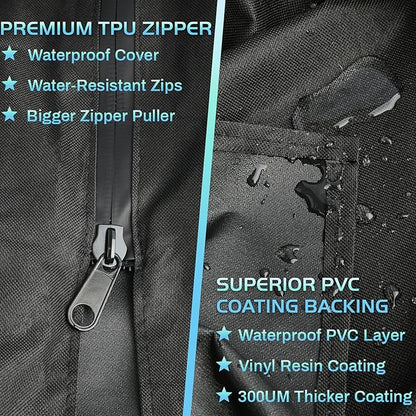 Smoker Cover for Pit Boss 3 Series Vertical Grill PBV3P1 PBV3D1 PBV3G1 Outdoor Wood Pellet Waterproof Zipper 600D Heavy Duty BBQ Grilling Accessory 73351