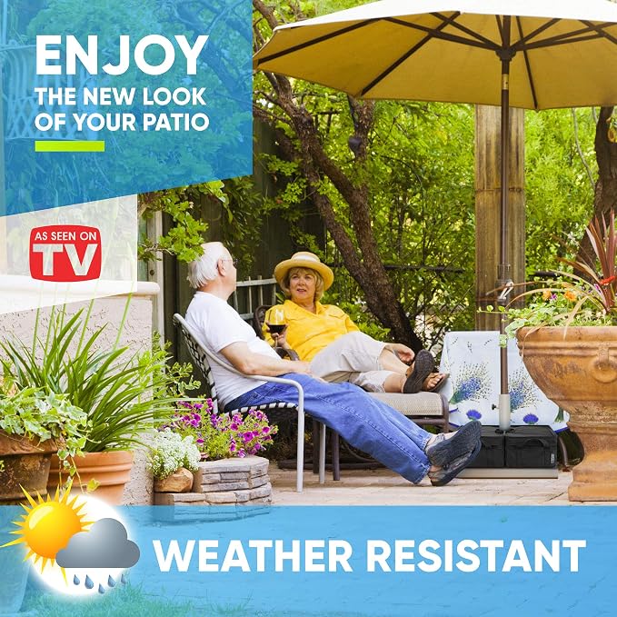 Rhino BaseMate 18" Umbrella Base Weight – Fits Offset, Cantilever & Outdoor Patio Umbrellas – Detachable Design – Black – Easy Setup