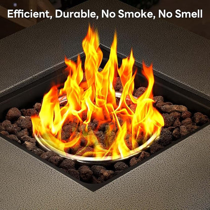 Electactic 28 Inch Propane Fire Pit, 3-in-1 Multi-Use Outdoor Fire Pit Table, 50,000 BTU Steel Gas Fire Pit with Lid & Lava Rock, Add Warmth and Ambience for Patio Deck Garden, Outdoor Gatherings