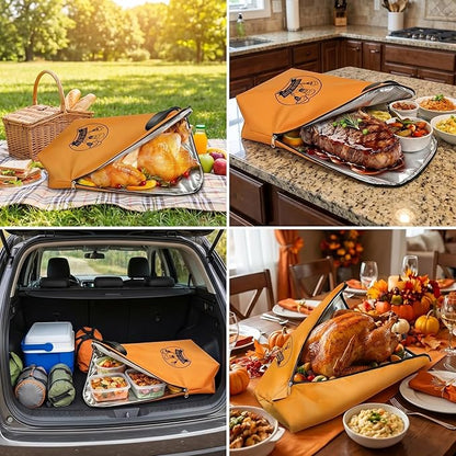 BBQ Meat Resting Blanket, Reusable Meat Resting Bag for Resting Meat for Smoker Accessories/Kitchen/Dough/Party/Picnic/Camping,Christmas Birthday Gift for Men and BBQ Lovers（21inch）
