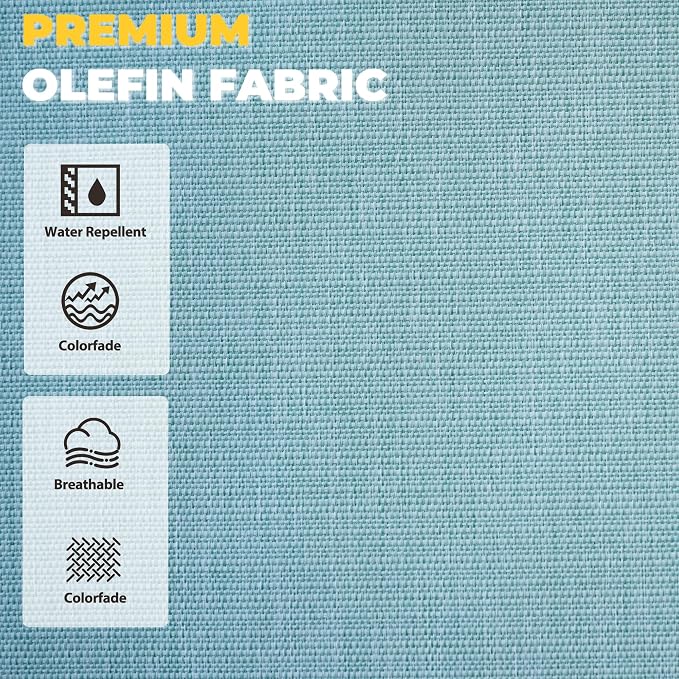Outdoor Seat Cushion Set 23.5 x 25 Inch,Olefin Deep Seat Patio Cushions,Patio Furniture Cushions with Removable Cover,Rain-Proof and Fade Resistant Deep Seat Bottom & Back Cushion with Pillow,1 Set