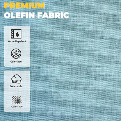 Deep Seat Patio Cushions Set 22 x 22 Inch,Olefin Fabric Outdoor Seat Cushion,Patio Furniture Cushions with Removable Cover,Rain-Proof and Fade Resistant Deep Seat Bottom & Back Cushion,1set