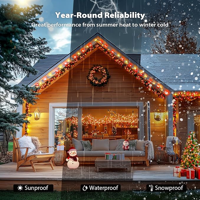 JMEXSUSS 500 LED Smart Color Changing Halloween Lights, RGB String Lights | 173ft, Remote & APP Control, Waterproof Christmas Lights for Indoor Outdoor Xmas Tree Party House Halloween Decoration