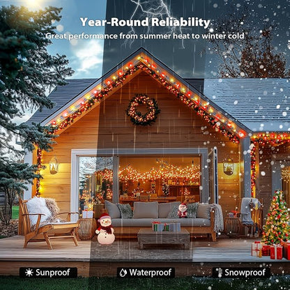 JMEXSUSS 500 LED Smart Color Changing Halloween Lights, RGB String Lights | 173ft, Remote & APP Control, Waterproof Christmas Lights for Indoor Outdoor Xmas Tree Party House Halloween Decoration