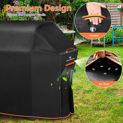 [Upgraded 1000D Heavy Duty Fabric] 70" Grill Cover for Outdoor Grill, Waterproof, Tear & Fade Resistant BBQ Cover with Buckle, Gas Grill Cover for 5-6 Burner Weber Char-Broil Nexgrill Kenmore Grill
