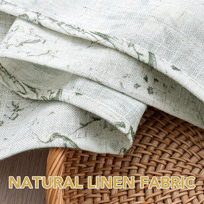 H.VERSAILTEX Linen Table Cloths Floral Printed Tablecloth Spill-Proof Waterproof Table Cover for Dining Buffet Feature Soft and Thick Fabric Wrinkle Free, 60 x 104 Inch, Vintage Botanical - Green