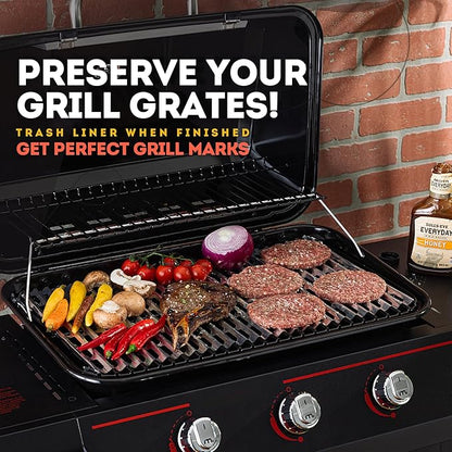Disposable Aluminum Grill Liners & Grill Toppers | Heavy-Duty, Tear & Heat Resistant BBQ Foil Sheets | Perfect for Public Park Grills, Outdoor BBQ, Camping & Tailgating | 12 x 20 Size, 10-Pack
