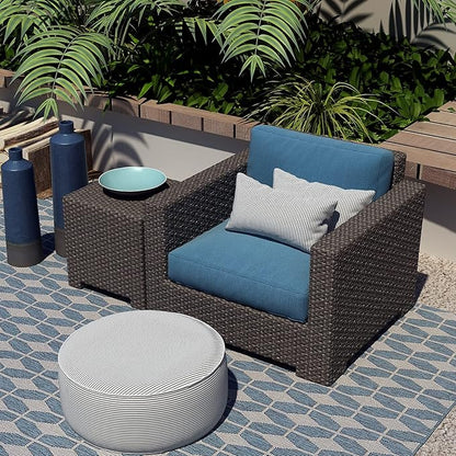 LVTXIII Outdoor/Indoor Lumbar Pillow Covers ONLY Patio Decorative Lumbar Pillow Cases Fade Resistant Cushion Cases for Outdoor Home Patio Furniture, 12” x 20” Pack of 2 - Stripe Grey