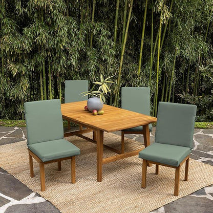 Arden earthFIBER Outdoor Dining Chair Cushion, 20 x 20, Rain-Proof, Fade Resistant, Sage Green Texture