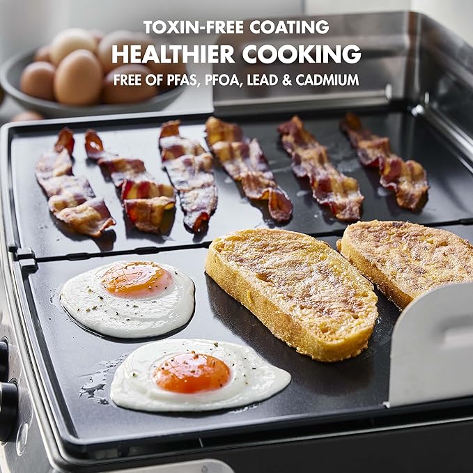GreenPan Elite XL Smoke-less Grill and Griddle, Healthy Ceramic Nonstick Interchangeable/Removeable Cast Aluminum Plates, Indoor BBQ Sear Sizzle, LCD Display, Splash Guard, Drip Tray, PFAS-Free, Black