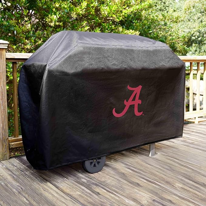 FANMATS 41195 Alabama Rectangular Grill Cover - Fits 3 and 4 Burner Grills - 68in x 21in x 35in