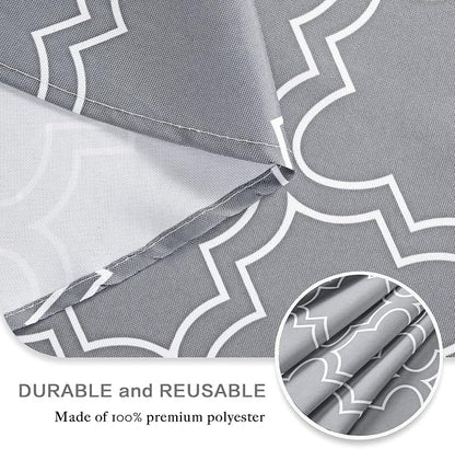 UMINEUX 60" Outdoor Round Tablecloth with Umbrella Hole and Zipper | Spring/Summer Waterproof Round Patio Table Cover for Picnic/BBQ/Garden, Gray