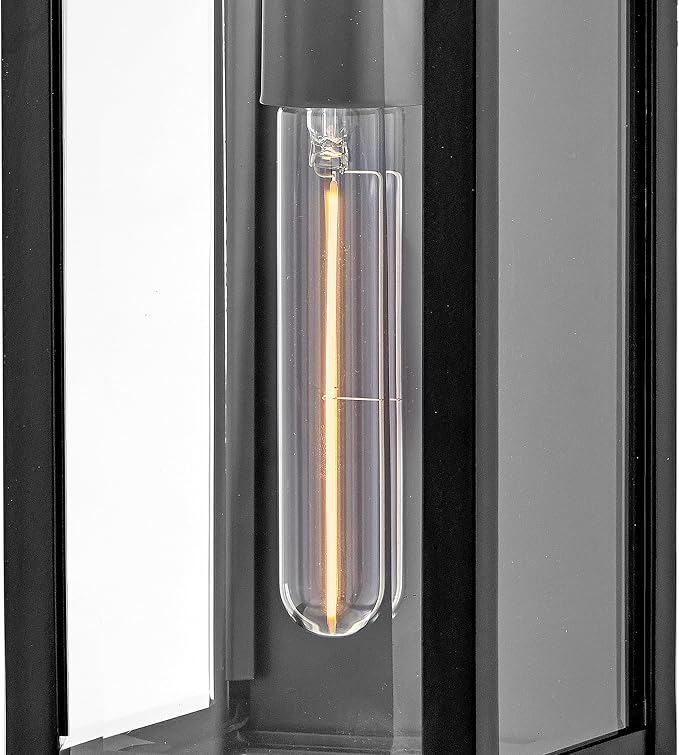 Hinkley Weymouth Small Outdoor Wall Mount Rectangle Lantern, Black