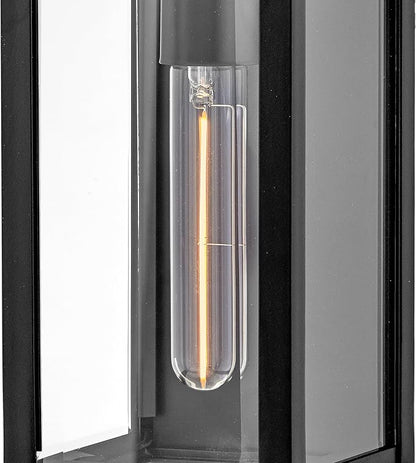 Hinkley Weymouth Small Outdoor Wall Mount Rectangle Lantern, Black