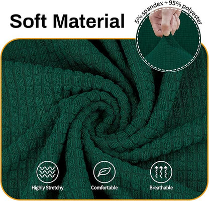 Stretch Couch Covers Washable,loveseat Cover Slipcovers,Blackish Green | 1-Piece Sofa Cover(55"-78") loveseat cover Furniture Protector Soft Jacquard,Non-Slip Elastic Bottom for Dogs & Kids