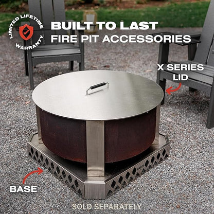 Breeo Smokeless Fire Pit (X Series 19, Corten Steel) | 22.1 inch Smokeless Fire Pit for Outside | 47 Pounds | Ideal for Families | Compatible with Wide Range of Breeo Accessories
