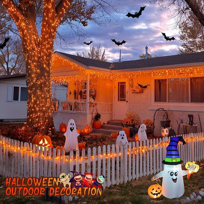 JMEXSUSS 200 LED Orange Halloween String Lights Outdoor Indoor Plug in | Connectable Orange Christmas Lights Clear Wire, Fall Light for Fireplace Tree Garden Patio Thanksgiving Fall Halloween Decor