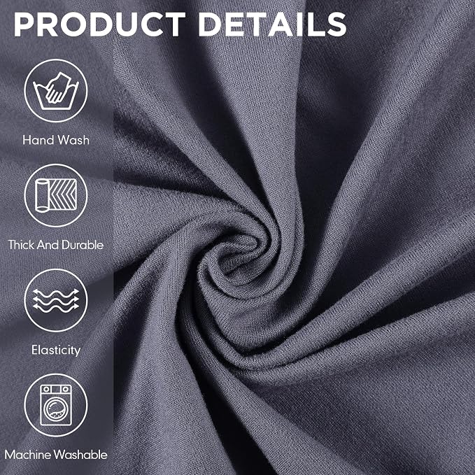 Peryiter 3 Pcs Couch and Loveseat Sofa Covers,Dark Gray,Milk Silk | Armchair Covers for Living Room, Sofa Cushion Slipcover, Furniture Protector, Polyester and Spandex, Washable