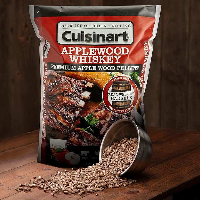 Cuisinart Premium Applewood Whiskey BBQ Smoking Pellets - 20 lb Bag