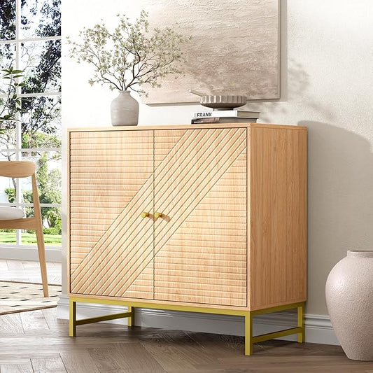 Storage Cabinet with Doors and Adjustable Shelf, Sideboard Buffet Cabinet with Storage, Console Table & Credenza for Living Room, Kitchen, Dining Room