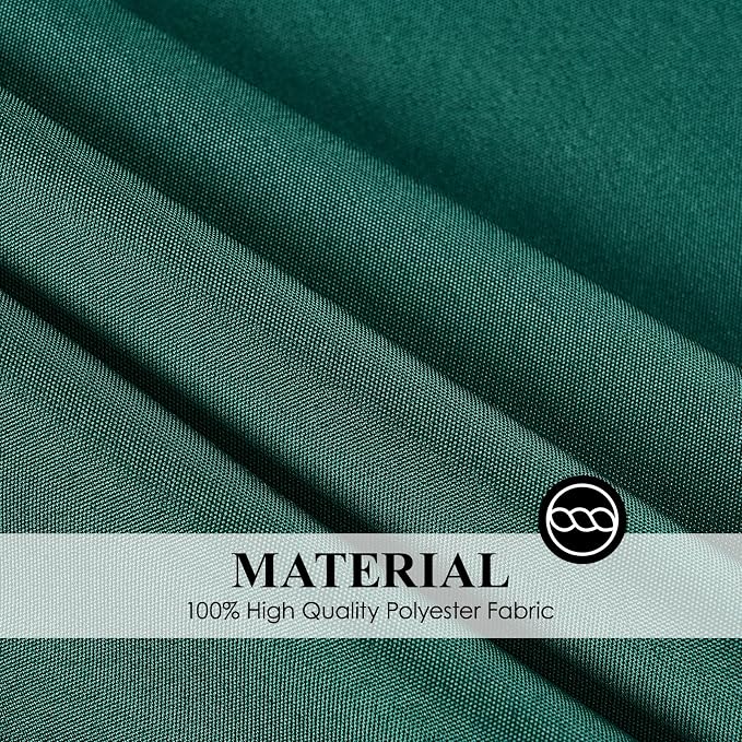 6 Pack Dark Green Round Tablecloths 132 Inch for Dining Tables | Washable Decorative Linen Polyester Table Cover for Banquets Buffets Parties and Weddings